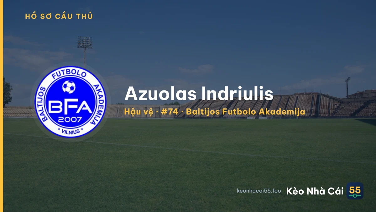 Azuolas Indriulis — Baltijos Futbolo Akademija