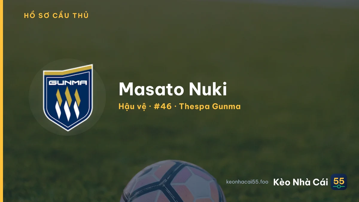 Masato Nuki — Thespa Gunma