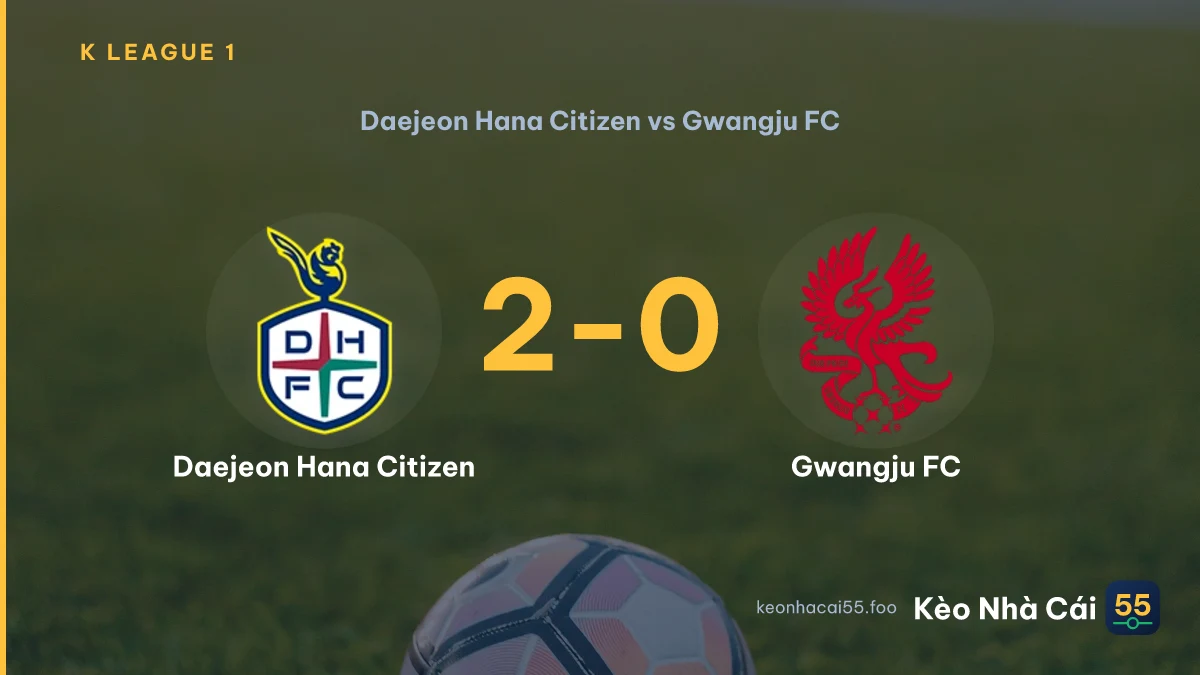 Nhận định Daejeon Hana Citizen vs Gwangju FC ngày 02/08/2026