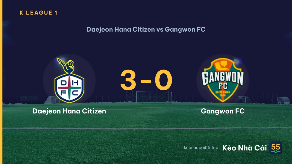 Nhận định Daejeon Hana Citizen vs Gangwon FC ngày 23/08/2026