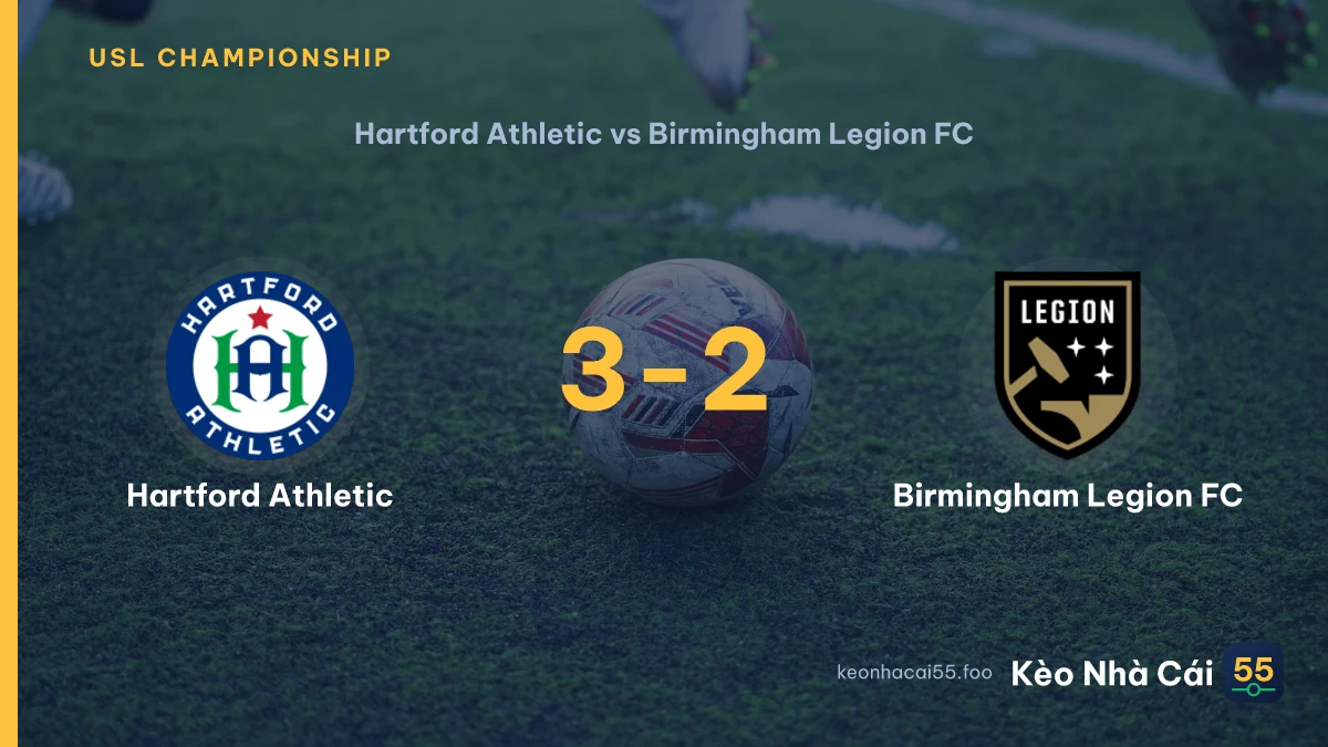 Nhận định Hartford Athletic vs Birmingham Legion FC ngày 30/08/2026