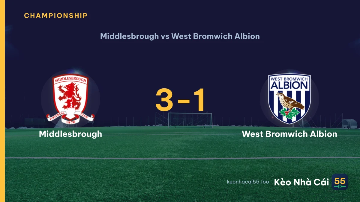 Nhận định Middlesbrough vs West Bromwich Albion ngày 29/08/2026