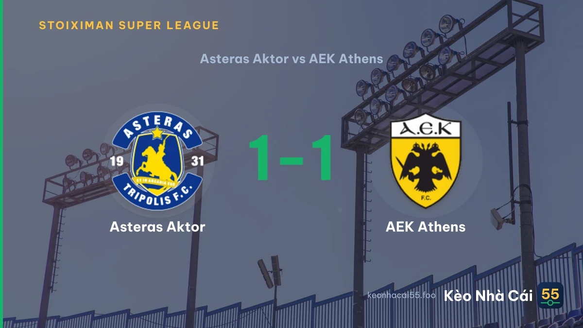 Nhận định Asteras Aktor vs AEK Athens ngày 13/09/2026