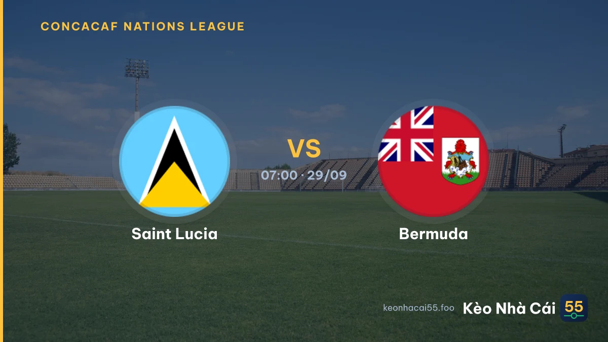 Nhận định Saint Lucia vs Bermuda ngày 29/09/2026