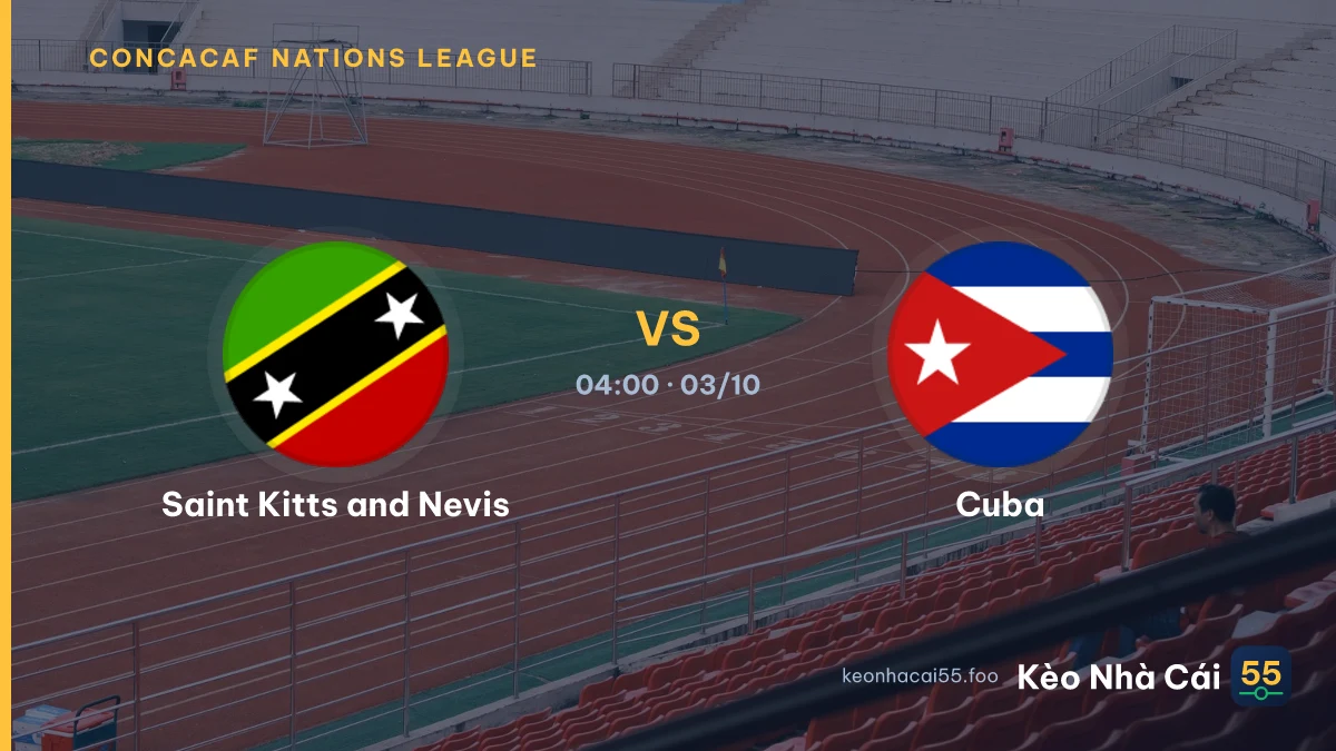 Nhận định Saint Kitts and Nevis vs Cuba ngày 03/10/2026