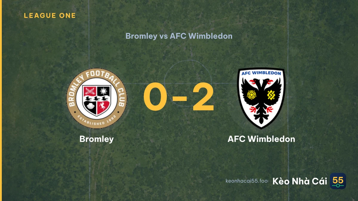 Nhận định Bromley vs AFC Wimbledon ngày 08/09/2026