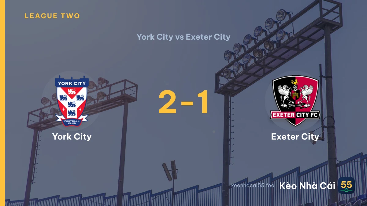 Nhận định York City vs Exeter City ngày 29/08/2026