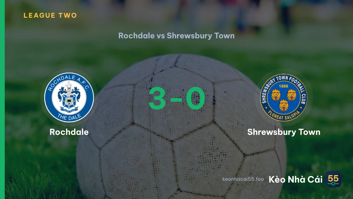 Nhận định Rochdale vs Shrewsbury Town ngày 02/09/2026