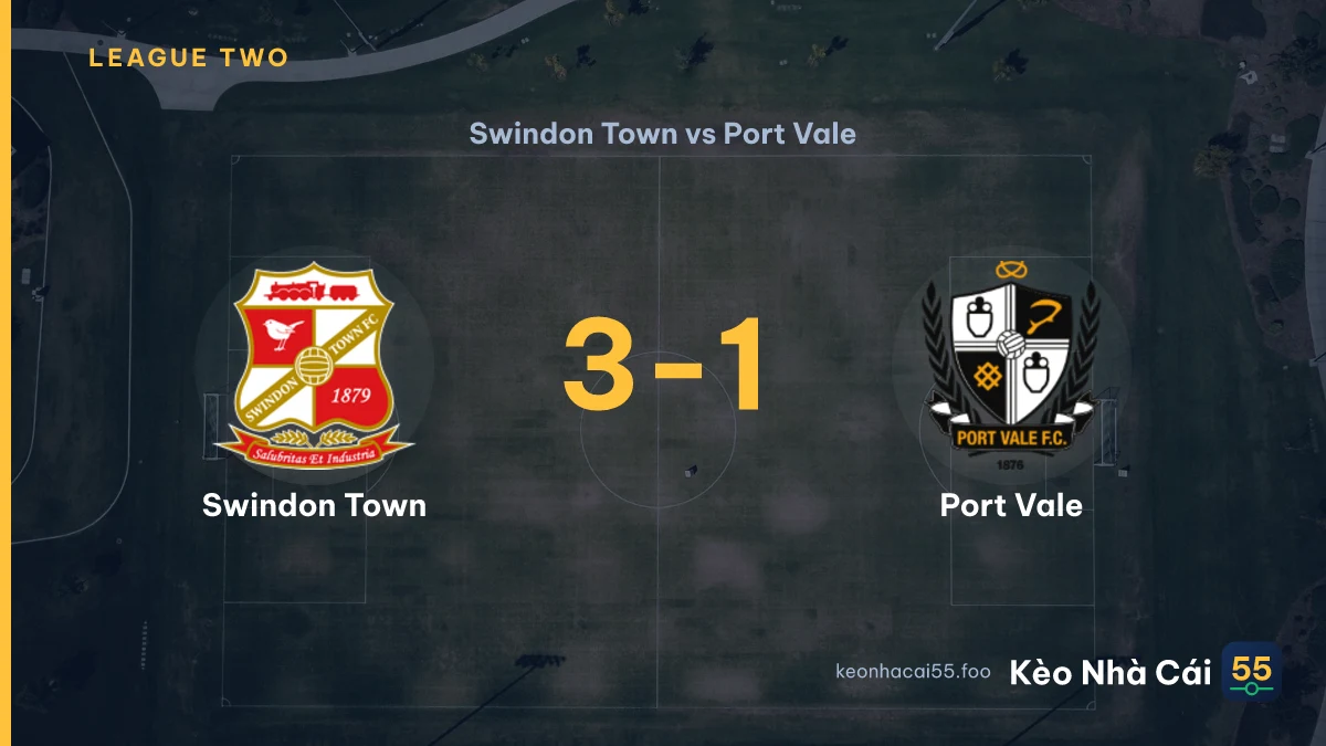 Nhận định Swindon Town vs Port Vale ngày 02/09/2026