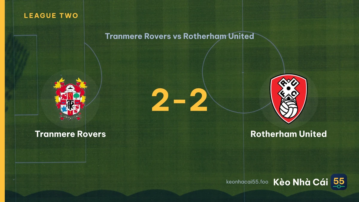 Nhận định Tranmere Rovers vs Rotherham United ngày 02/09/2026