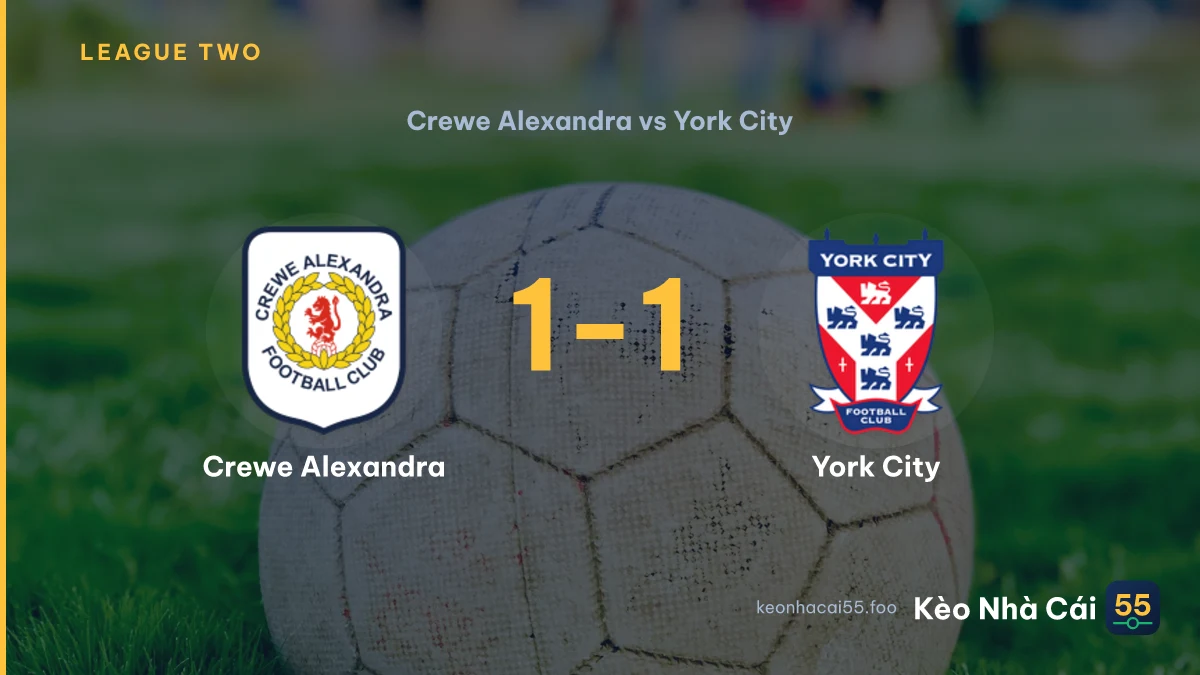 Nhận định Crewe Alexandra vs York City ngày 05/09/2026
