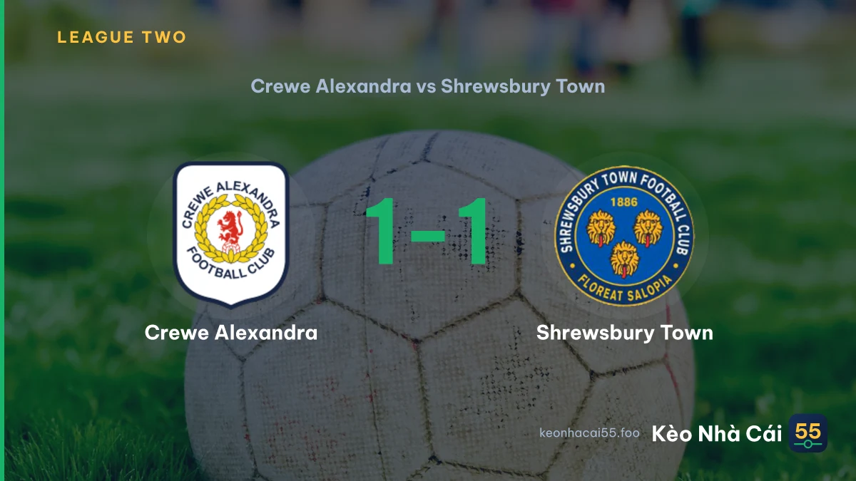 Nhận định Crewe Alexandra vs Shrewsbury Town ngày 19/09/2026