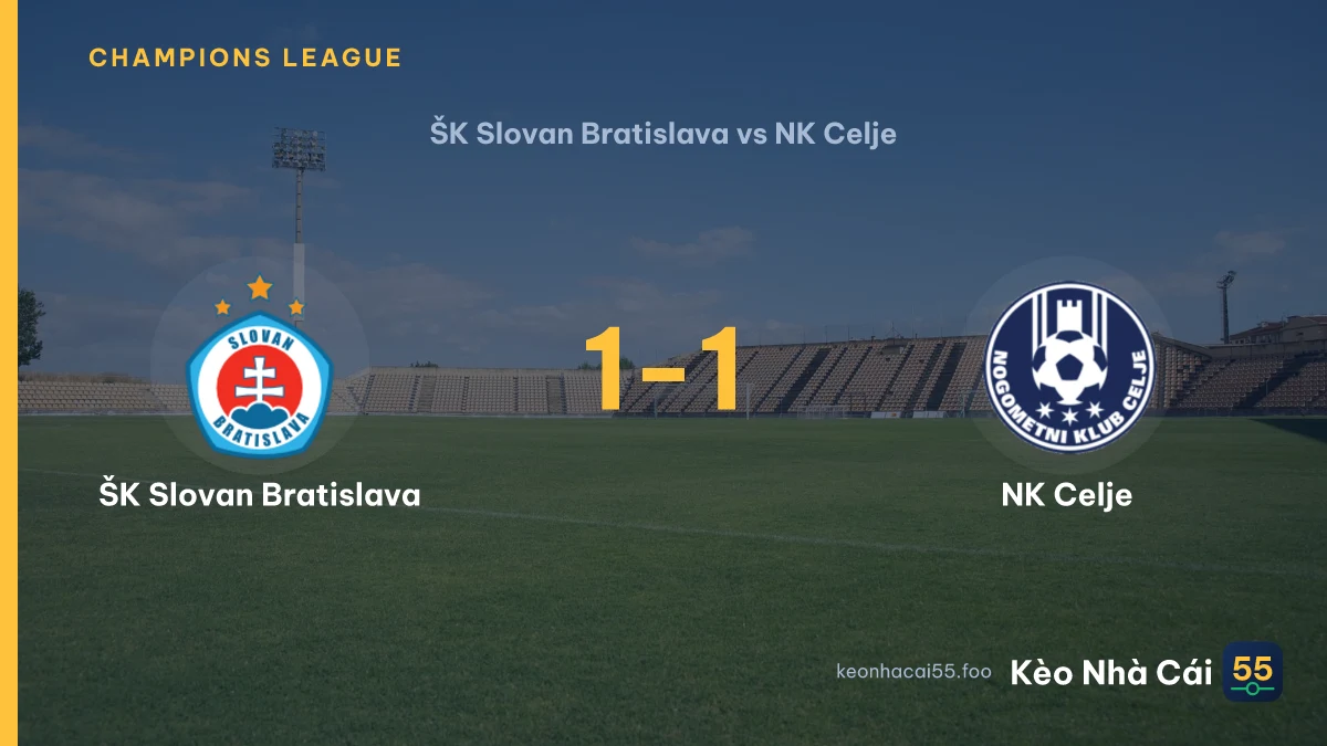 Nhận định ŠK Slovan Bratislava vs NK Celje ngày 20/08/2026