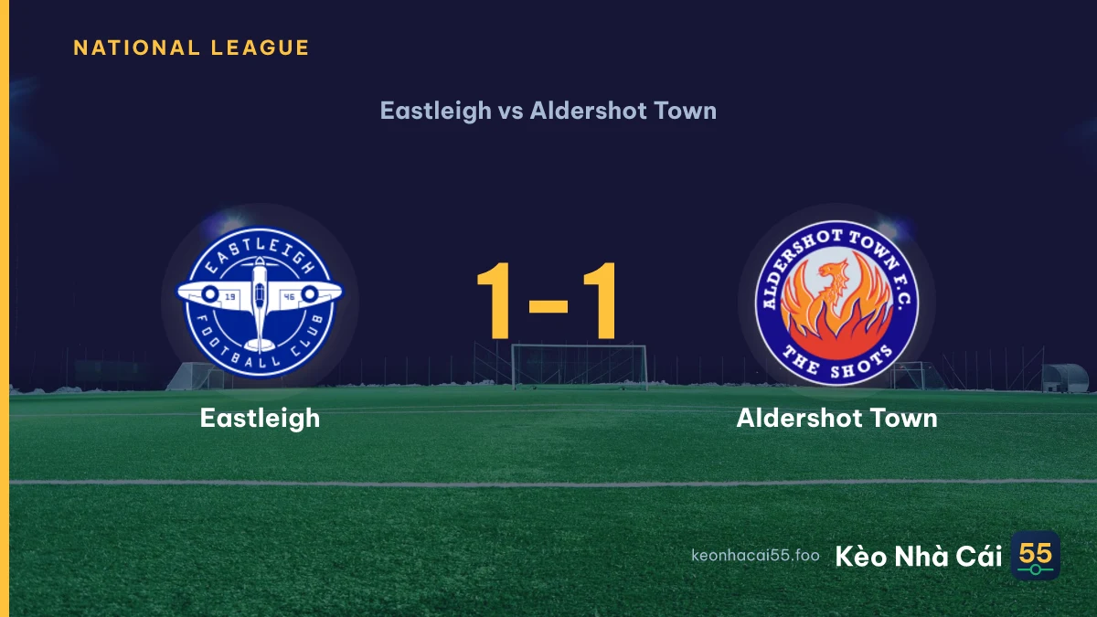 Nhận định Eastleigh vs Aldershot Town ngày 31/08/2026