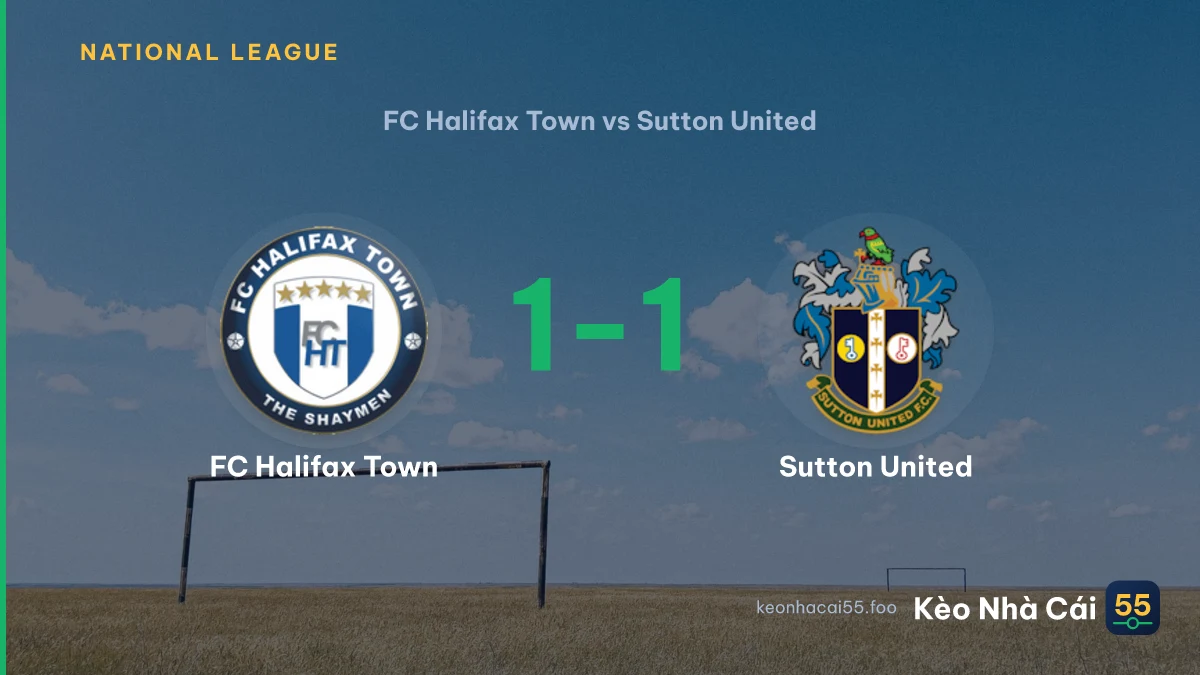 Nhận định FC Halifax Town vs Sutton United ngày 19/09/2026