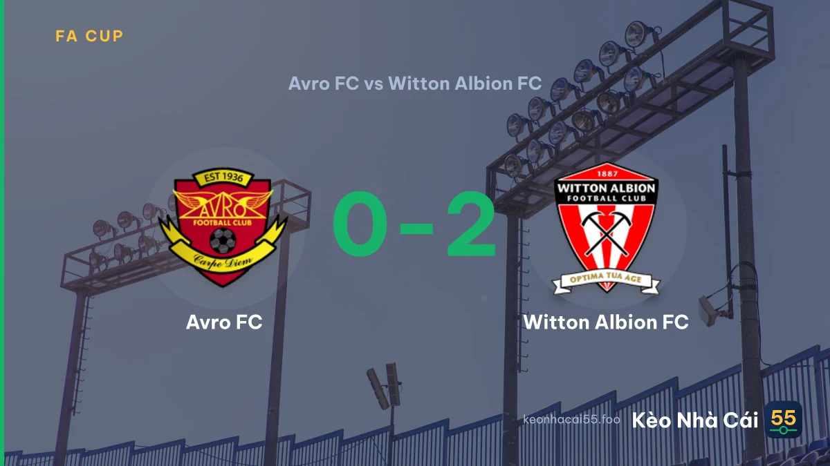 Nhận định Avro FC vs Witton Albion FC ngày 05/09/2026