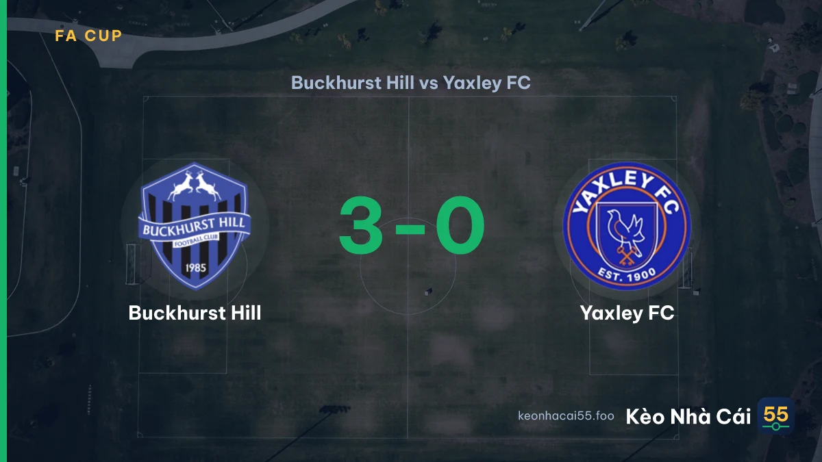 Nhận định Buckhurst Hill vs Yaxley FC ngày 09/09/2026